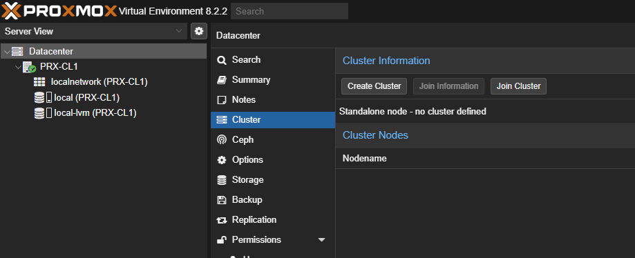 Cluster Information