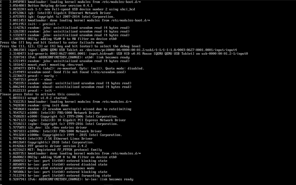 OpenWRT boot