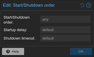 VM Start/Shutdown order